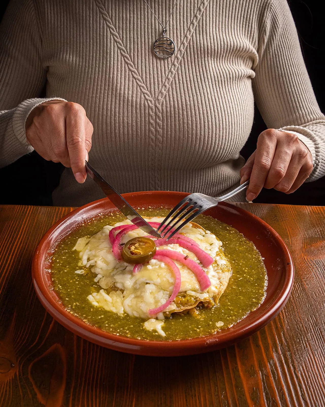 Prueba la Enchilada Verde de La Condesa en Barcelona